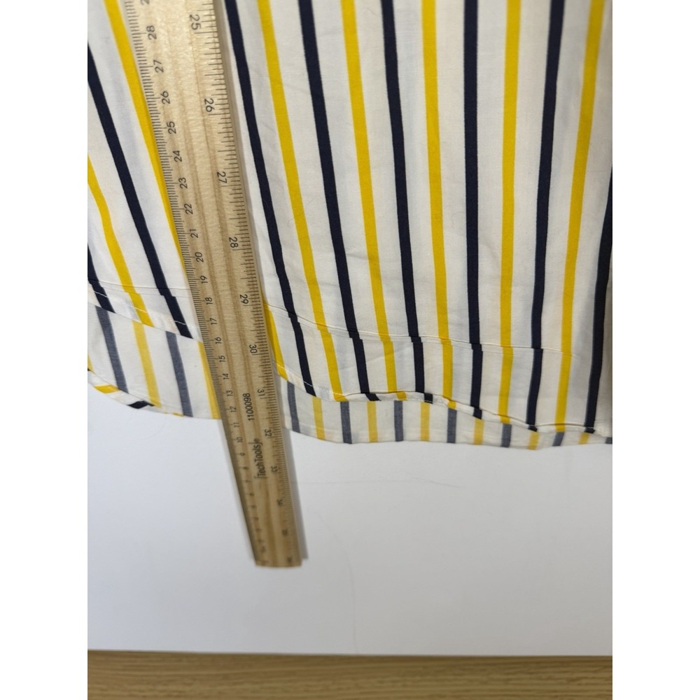 Tommy Hilfiger Shirt Size L Striped Blue Yellow Mens Vintage 90's Button Front - Picture 4 of 7